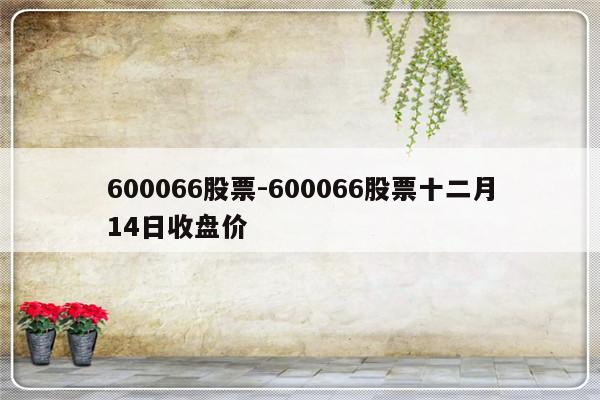 600066股票-600066股票十二月14日收盘价